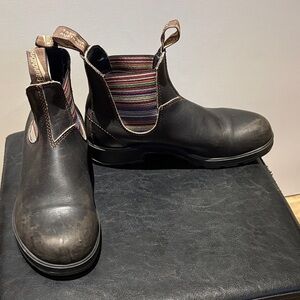 Blundstone boots dark brown with striped inlay Leather ChelseaBoots